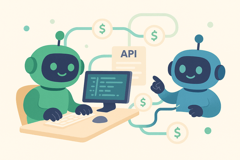 Modern API illustration representing payment technology and integration