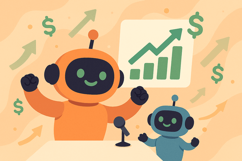 Revenue growth illustration representing business success with JustPaid platform